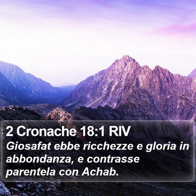 2 Cronache 18:1 RIV Bible Verse Image