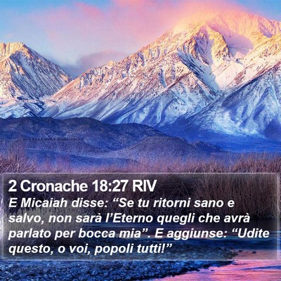 2 Cronache 18:27 RIV Bible Verse Image