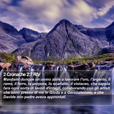 2 Cronache 2:7 RIV Bible Verse Image