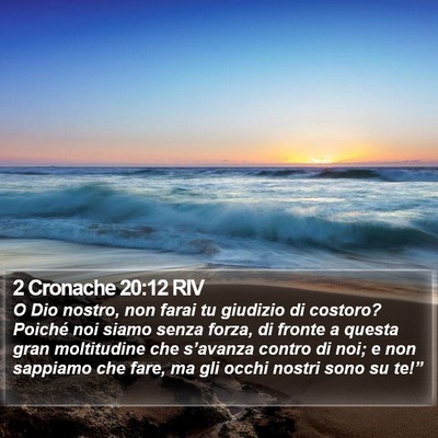 2 Cronache 20:12 RIV Bible Verse Image