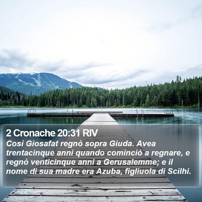 2 Cronache 20:31 RIV Bible Verse Image