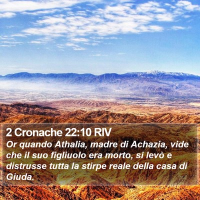 2 Cronache 22:10 RIV Bible Verse Image