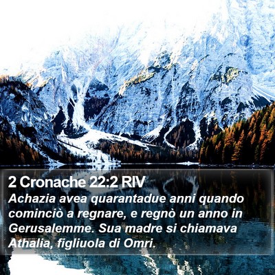 2 Cronache 22:2 RIV Bible Verse Image