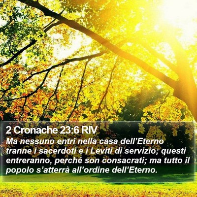 2 Cronache 23:6 RIV Bible Verse Image