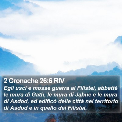2 Cronache 26:6 RIV Bible Verse Image