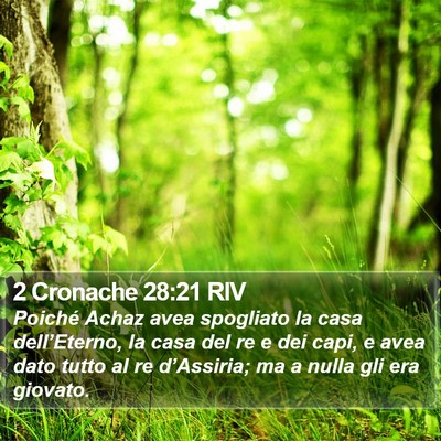 2 Cronache 28:21 RIV Bible Verse Image
