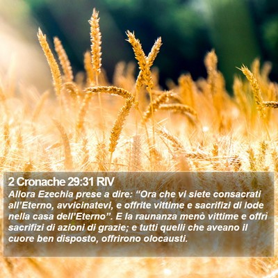2 Cronache 29:31 RIV Bible Verse Image