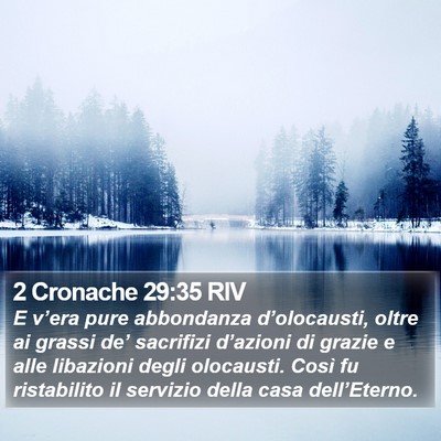 2 Cronache 29:35 RIV Bible Verse Image