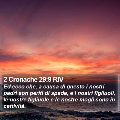 2 Cronache 29:9 RIV Bible Verse Image