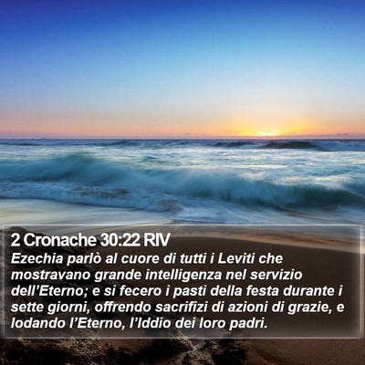 2 Cronache 30:22 RIV Bible Verse Image