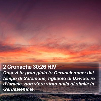 2 Cronache 30:26 RIV Bible Verse Image
