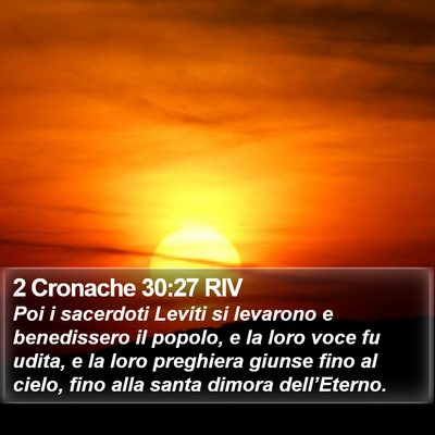 2 Cronache 30:27 RIV Bible Verse Image