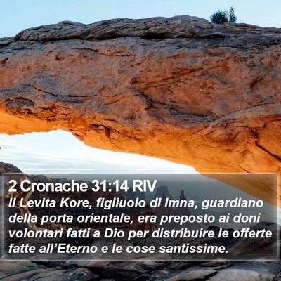 2 Cronache 31:14 RIV Bible Verse Image