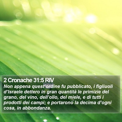 2 Cronache 31:5 RIV Bible Verse Image
