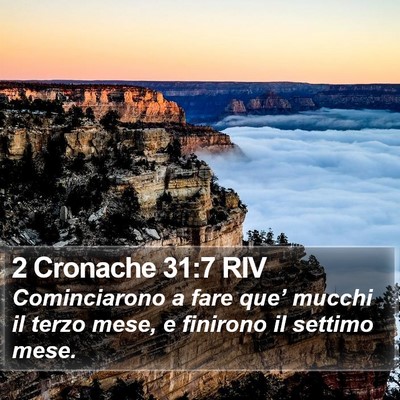 2 Cronache 31:7 RIV Bible Verse Image