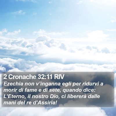 2 Cronache 32:11 RIV Bible Verse Image