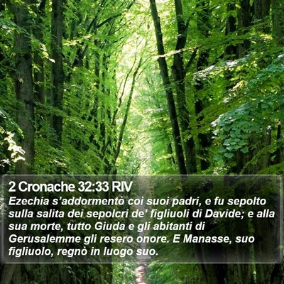 2 Cronache 32:33 RIV Bible Verse Image