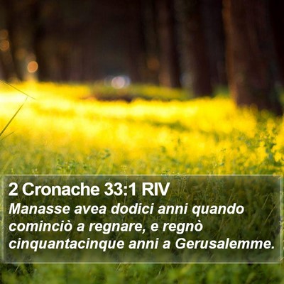 2 Cronache 33:1 RIV Bible Verse Image