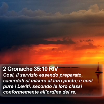 2 Cronache 35:10 RIV Bible Verse Image