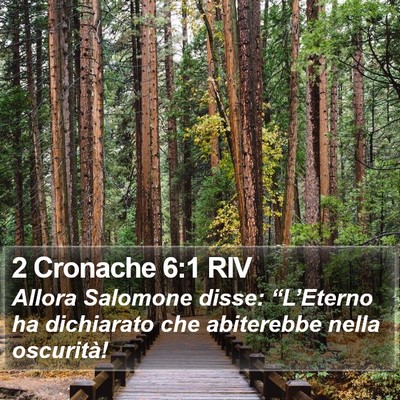 2 Cronache 6:1 RIV Bible Verse Image