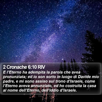 2 Cronache 6:10 RIV Bible Verse Image