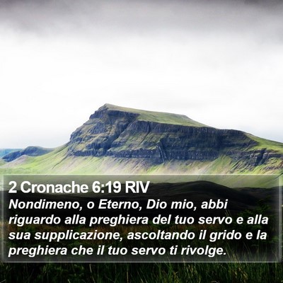 2 Cronache 6:19 RIV Bible Verse Image