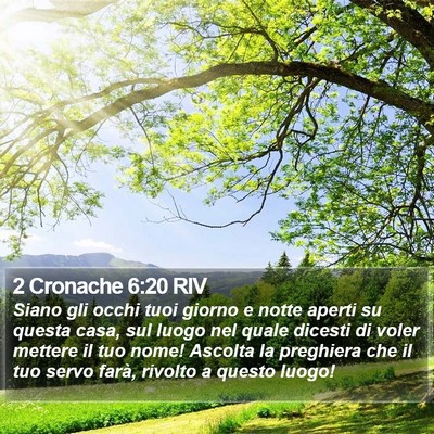 2 Cronache 6:20 RIV Bible Verse Image