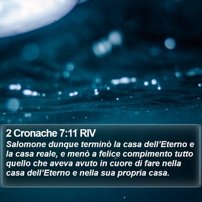 2 Cronache 7:11 RIV Bible Verse Image