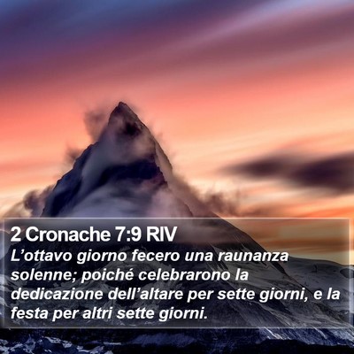 2 Cronache 7:9 RIV Bible Verse Image