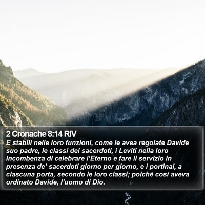 2 Cronache 8:14 RIV Bible Verse Image