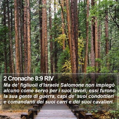2 Cronache 8:9 RIV Bible Verse Image