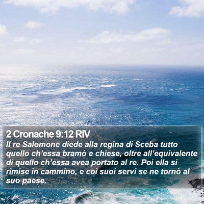 2 Cronache 9:12 RIV Bible Verse Image