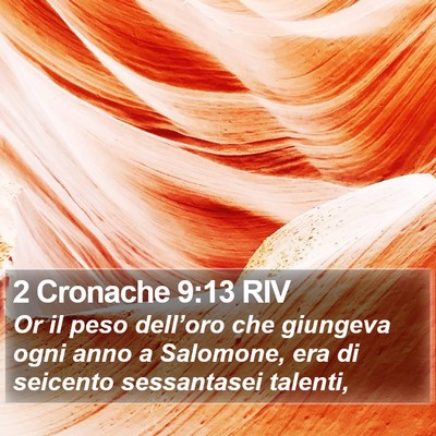 2 Cronache 9:13 RIV Bible Verse Image