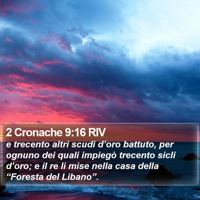 2 Cronache 9:16 RIV Bible Verse Image