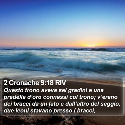 2 Cronache 9:18 RIV Bible Verse Image