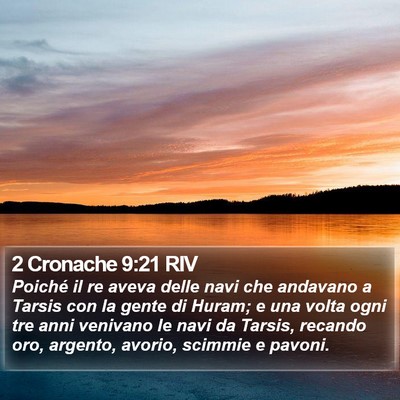 2 Cronache 9:21 RIV Bible Verse Image