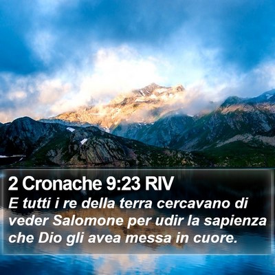 2 Cronache 9:23 RIV Bible Verse Image