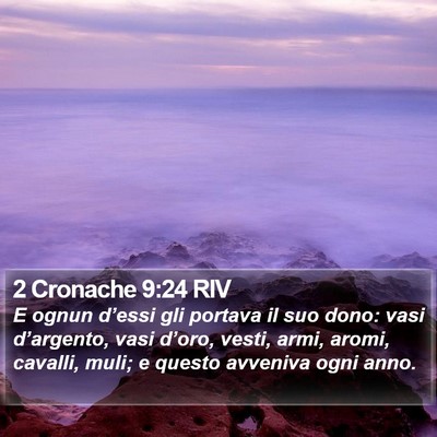 2 Cronache 9:24 RIV Bible Verse Image