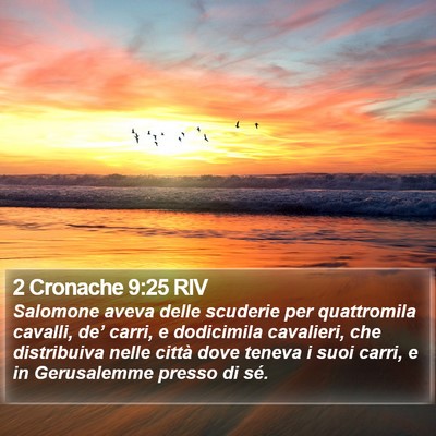 2 Cronache 9:25 RIV Bible Verse Image
