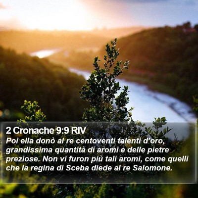 2 Cronache 9:9 RIV Bible Verse Image