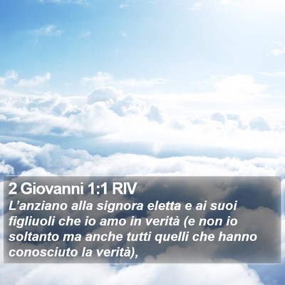 2 Giovanni 1:1 RIV Bible Verse Image