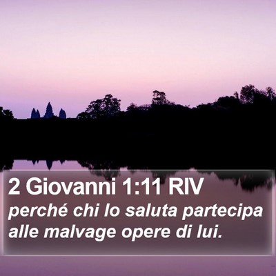 2 Giovanni 1:11 RIV Bible Verse Image