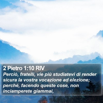 2 Pietro 1:10 RIV Bible Verse Image