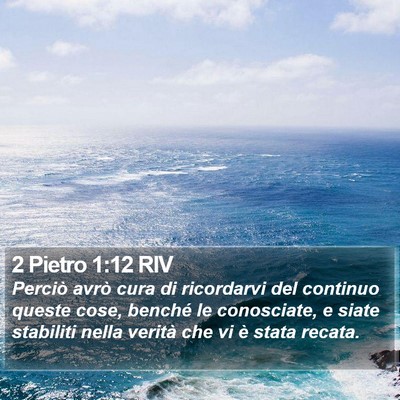 2 Pietro 1:12 RIV Bible Verse Image