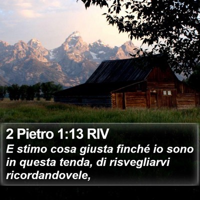 2 Pietro 1:13 RIV Bible Verse Image