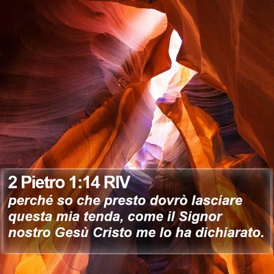 2 Pietro 1:14 RIV Bible Verse Image