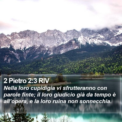 2 Pietro 2:3 RIV Bible Verse Image