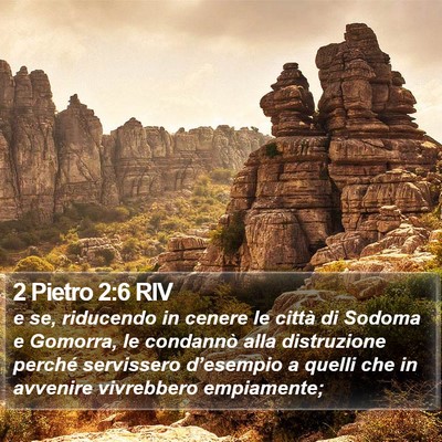 2 Pietro 2:6 RIV Bible Verse Image