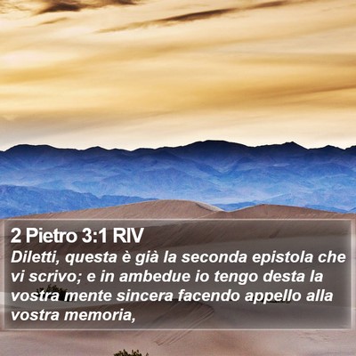 2 Pietro 3:1 RIV Bible Verse Image