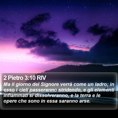 2 Pietro 3:10 RIV Bible Verse Image